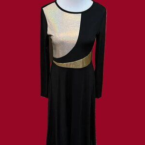 Ibtom Castle Long Sleeve Metallic Maxi Dress